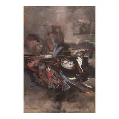 Fish by Paco Gorospe, oil on canvas, sold Apr 2024