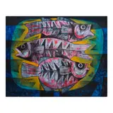 Paco Gorospe, Three Fishes, oil on canvas