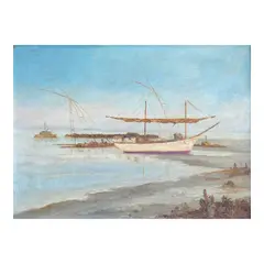 Untitled by Elias Laxa, oil on canvas, sold Apr 2024