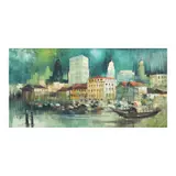 Binondo Manila by Cesar Buenaventura, oil on canvas, sold Apr 2024