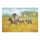 Harvest by Cesar Buenaventura, oil on canvas, sold Apr 2024