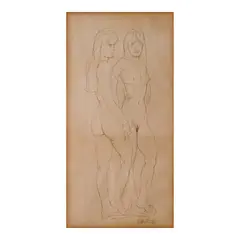 Untitled by Benedicto Cabrera, pen and ink on paper, sold Apr 2024
