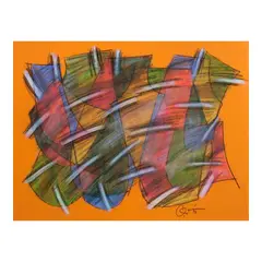 Anthurium by Romulo Olazo, soft pastel on canson paper, sold Apr 2024