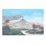 Mayon Volcano Eruption by Unidentified artist, oil on canvas, sold Apr 2024