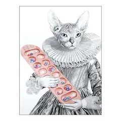 Dennis Capellan, Mancala (Sungkaan), pen and ink on paper