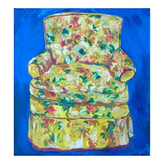 Lounge Chair by Popo San Pascual, oil on canvas, sold Apr 2024