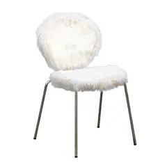 Jim Orencio, Extinct Synthetic Fur Chair, steel, laminated wood and faux fur