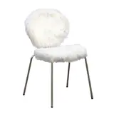Jim Orencio, Extinct Synthetic Fur Chair, steel, laminated wood and faux fur