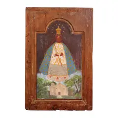 Victor, Untitled, oil on relief carved wood