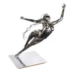 Hope For Tomorrow by Daniel dela Cruz, brass, solder with nickel electroplating on a stainless steel plate, sold Apr 2024