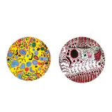 a.) Love was Infinitely Shining  b.) Women Wait For Love,  But Men Always Walk Away by Yayoi Kusama, ceramic plate, each, sold Apr 2024