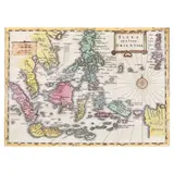 Martineau Du Plessis, Isles de l'Inde Orientale, hand colored copper engraving