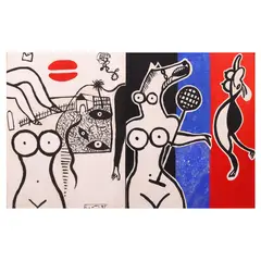Dieter Korbanka, Racquet (2 in 1), oil on canvas