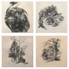 Cesar Legaspi, a.) Serena Gundy Park, Toronto, Ontario b.) Luxembourg Gardens, Paris c.) Niagara, Ontario, Canada d.) Mystic Seaport Course, USA, print 109/250 each