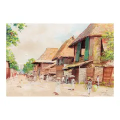 William Henry Drake, Manila, Philippines Island, watercolor on board