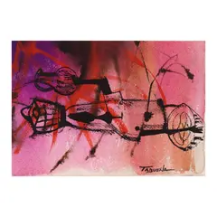 Portadora by Romeo Tabuena, aquarelle and ink, sold Jan 2024