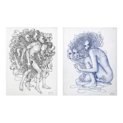 Kiko Capile, A Set of Two Artworks, b.) Untitled<br /> signed and dated 2018 (lower right)<br /> pen and ink on paper<br /> 13 1/2" x 10 1/4" (34 cm x 27 cm)<br />