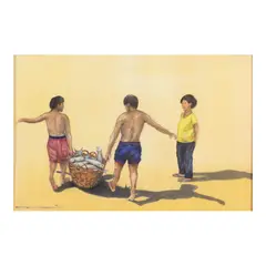Efren Chavez, Fresh Catch, watercolor on paper