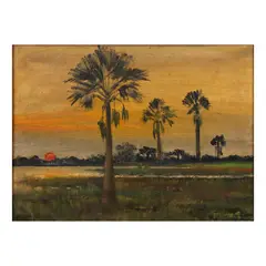 Marciano Galang, Sunset, oil on canvas