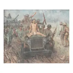Untitled by Carlos Valino, oil on canvas, sold Jan 2024