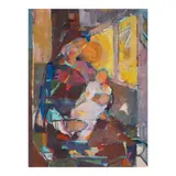 Macario Vitalis, Maternity, oil on canvas