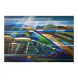 Mariano Madarang, Banaue Rice Terraces, acrylic on canvas