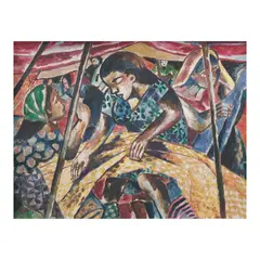 Untitled by Norma Belleza, oil on canvas, sold Jan 2024