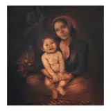 Jose Blanco, Mother and Child, oil on canvas