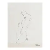 Untitled by Mauro Malang Santos, pen and ink on paper, sold Jan 2024