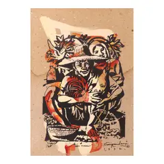 Nemesio Miranda, Ang Tinali, acrylic on paper<br /> 1/25