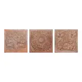 Kitty Taniguchi, A Group of Three Artworks, b.) The Greater Light<br /> signed and dated 2011 (lower right)<br /> terracotta<br /> 17” x 17” (43 cm x 43 cm)<br /><br />