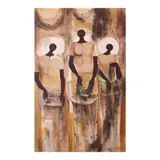 Fish Vendor by Paco Gorospe, oil on canvas, sold Jan 2024
