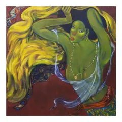 Pretty Woman by Lydia Velasco, oil on canvas, sold Jan 2024