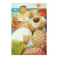 Roel Obemio, Fish Harvest, watercolor on paper