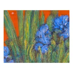 Floral Series I by Juvenal Sansó Garrit, acrylic on paper, sold Jan 2024