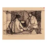 Vicente Manansala, Study, pen and ink on paper