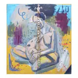 Jayson Oliveria, Drink Nothing without Seeing, Sign nothing without reading it, mixed media on canvas