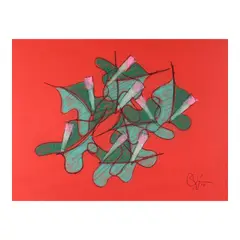 Anthurium by Romulo Olazo, soft pastel on paper, sold Jan 2024