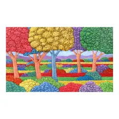 Five Trees by Noel Aguila, acrylic on canvas, sold Jan 2024