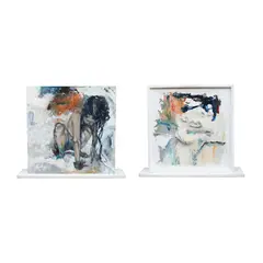 Human Nature by Isobel Francisco, mixed media on canvas, sold Jan 2024