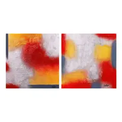 Cid Reyes, a.) Zen Space 10 b.) Zen Space 9, acrylic on canvas