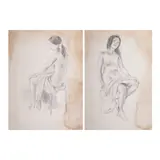 i. Nude I ii. Nude II by Anita Magsaysay-Ho, print, sold Jan 2024