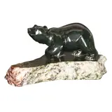 Lyle Sopel, Sculpture of a Bear on a Rock, jade
