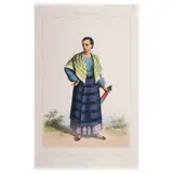 Galerie Royale de Costumes, Dona Potentiana, Femme Metisse de Manille (Iles Philippines), Engraving Colored Paper
