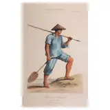 Galerie Royale de Costumes, Batelier de Manille (Iles Philippines), Engraving Colored Paper