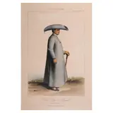 Galerie Royale de Costumes, Padre Pedro de Manille (Iles Philippines), Engraving Colored Paper