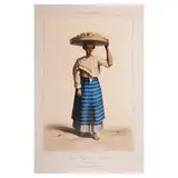 Galerie Royale de Costumes, Femme Tagale a Manille (Iles Philippines), Engraving Colored Paper
