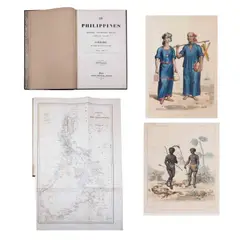 Les Philippines: Historie, Geographie, Moeurs, Agriculture, Industrie, et Commerce des Colonies Espagnoles dans L'Oceanie L'Oceanie, Untitled, Book 18 Pages Printed Colored HB