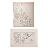 A Pair of Philippine Maps, a.) Carte du Canal des Isles Philippines par lequel passe le Galion de Manille et les Iles voisines de ce Canal 
b.) Plan de la baye de Manille, a) Engraved<br> B&W <br> Paper b) Engraved <br> B&W <br> Paper