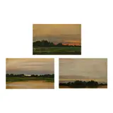 Marciano Galang, a) Untitled
b) Untitled
c) Untitled, oil on paper each